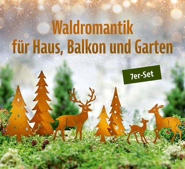7er-Set Dekostecker �Waldszene�