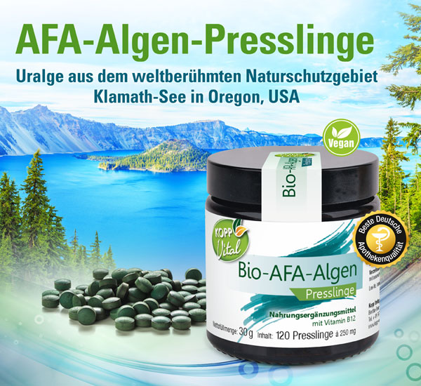 Kopp Vital �  Bio-AFA-Algen / 250 mg / 120 Presslinge
