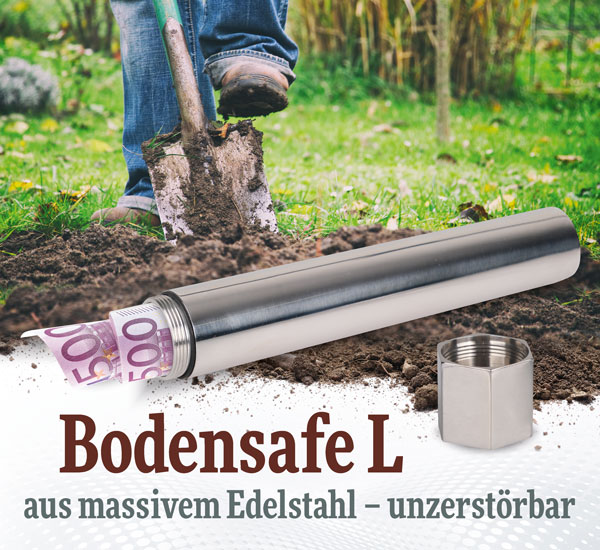 Bodensafe L aus massivem Edelstahl - unzerst�rbar - Wie neu