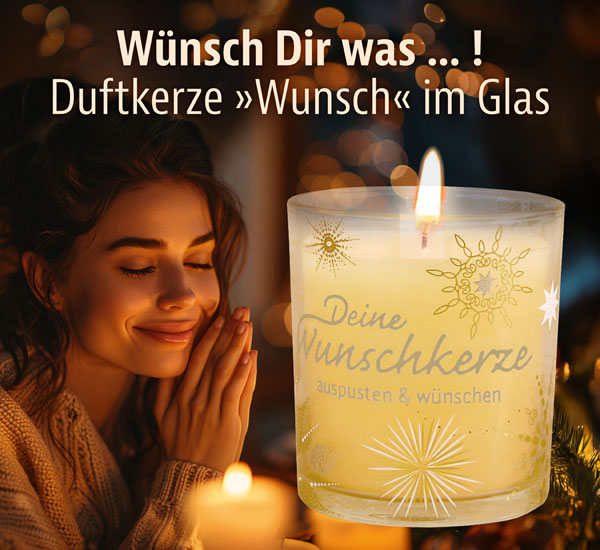 Duftkerze �Wunsch� Vanille