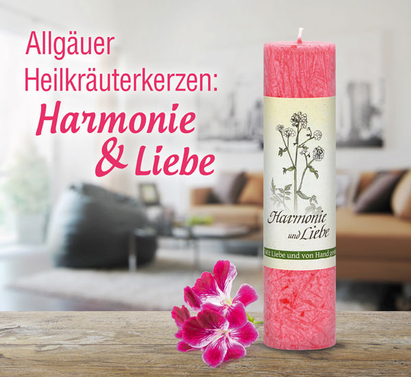Allg�uer Heilkr�uterkerze �Harmonie & Liebe�