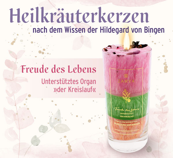 Heilkr�uterkerze �Freude des Lebens�