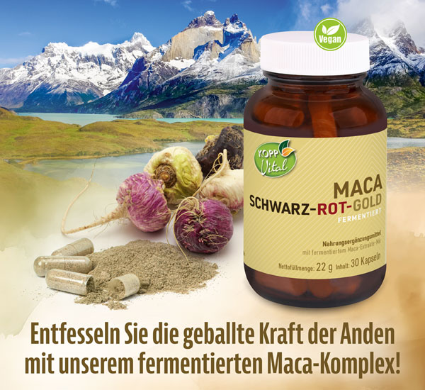 Kopp Vital �  Maca Schwarz-Rot-Gold fermentiert / 640 mg / 30 Kapseln