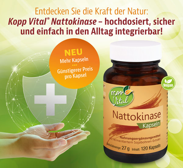 Kopp Vital � Nattokinase Kapseln hochdosiert mit 2000 FU / aus fermentierten Sojabohnen / GMO-frei / vegan 