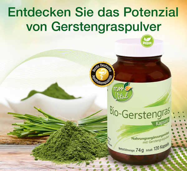 Kopp Vital �  Bio-Gerstengras / 500 mg / 120 Kapseln