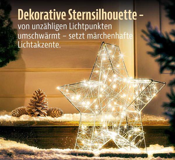 LED-Stern aus Metall mit 120 LEDs - Wie neu