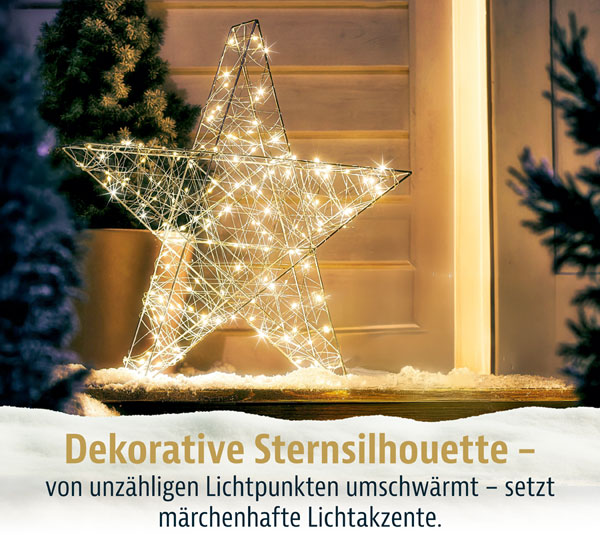 LED-Stern aus Metall mit 180 LEDs - Wie neu