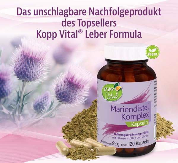 Kopp Vital �  Mariendistel Komplex 120 Kapseln / hochdosiert / Artischocken-Extrakt / L�wenzahnwurzel / Cholin