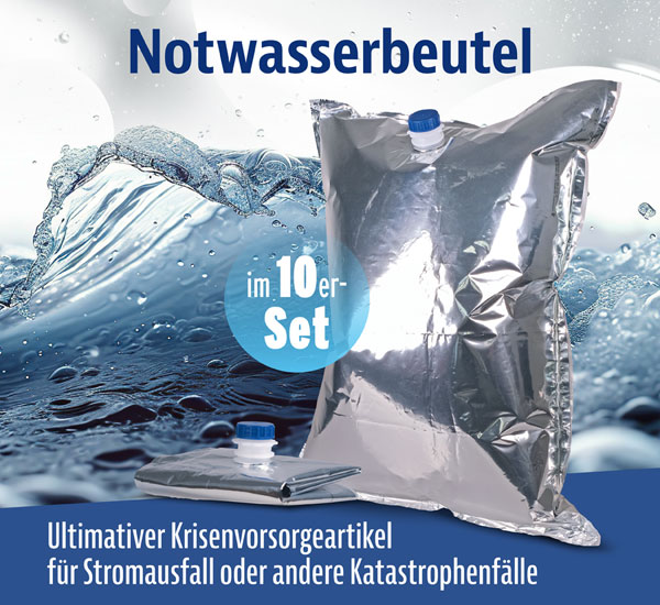 10er-Pack Notwasserbeutel � 20 Liter