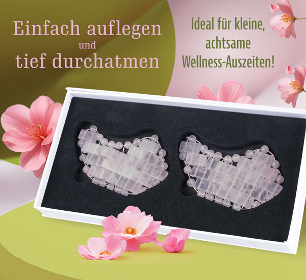 2er-Pack Rosenquarz-Augenpads