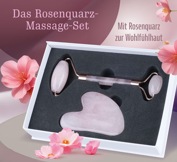 Rosenquarz-Massage-Set