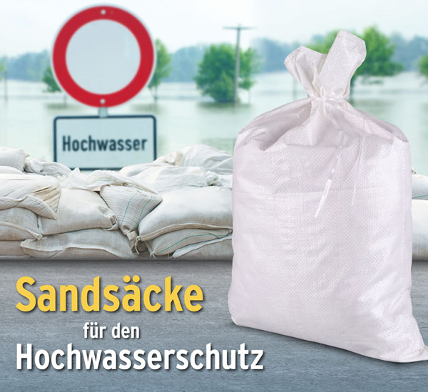 Sands�cke (50 St�ck) Material PP, 40 x 60 cm, 15 kg oder 20 l, robust, rei�fest und nicht toxisch