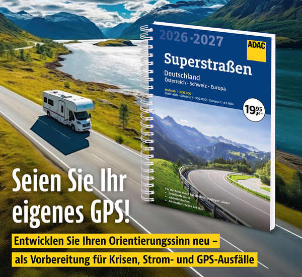 ADAC Superstra�en Autoatlas 2026/2027 Deutschland, �sterreich, Schweiz, Europa
