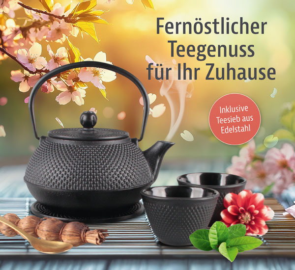  Gusseisen-Teekannen-Set 