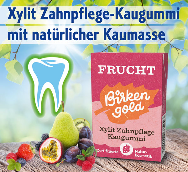 Birkengold �  Xylit-Kaugummi Frucht
