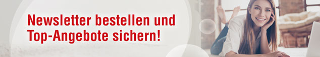 Bild mit Text: Newsletetter besellen und Top-Angebote sichern!
